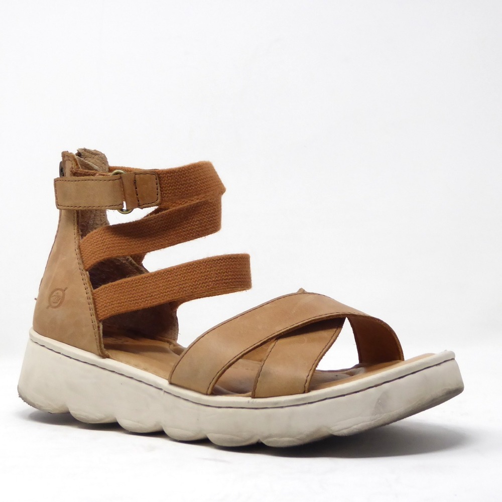 Born Tan Strappy Gladiator Sandals
